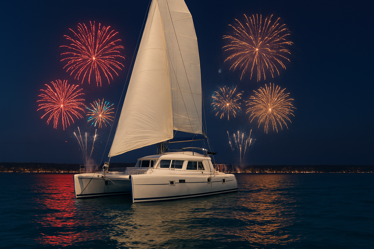 Location de bateau le 15 août | feux d’artifice sur le bassin d’Arcachon