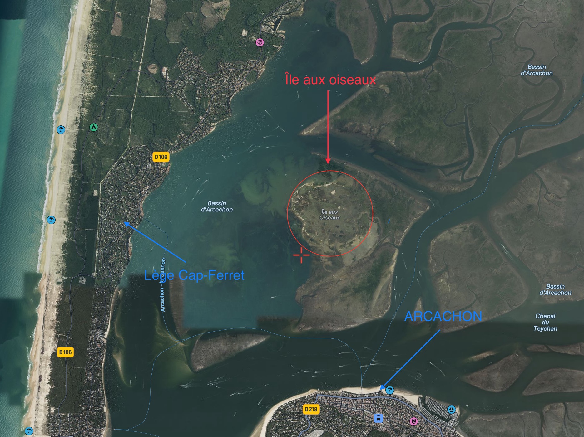 Carte localisation Île aux Oiseaux Carte localisation Île aux Oiseaux