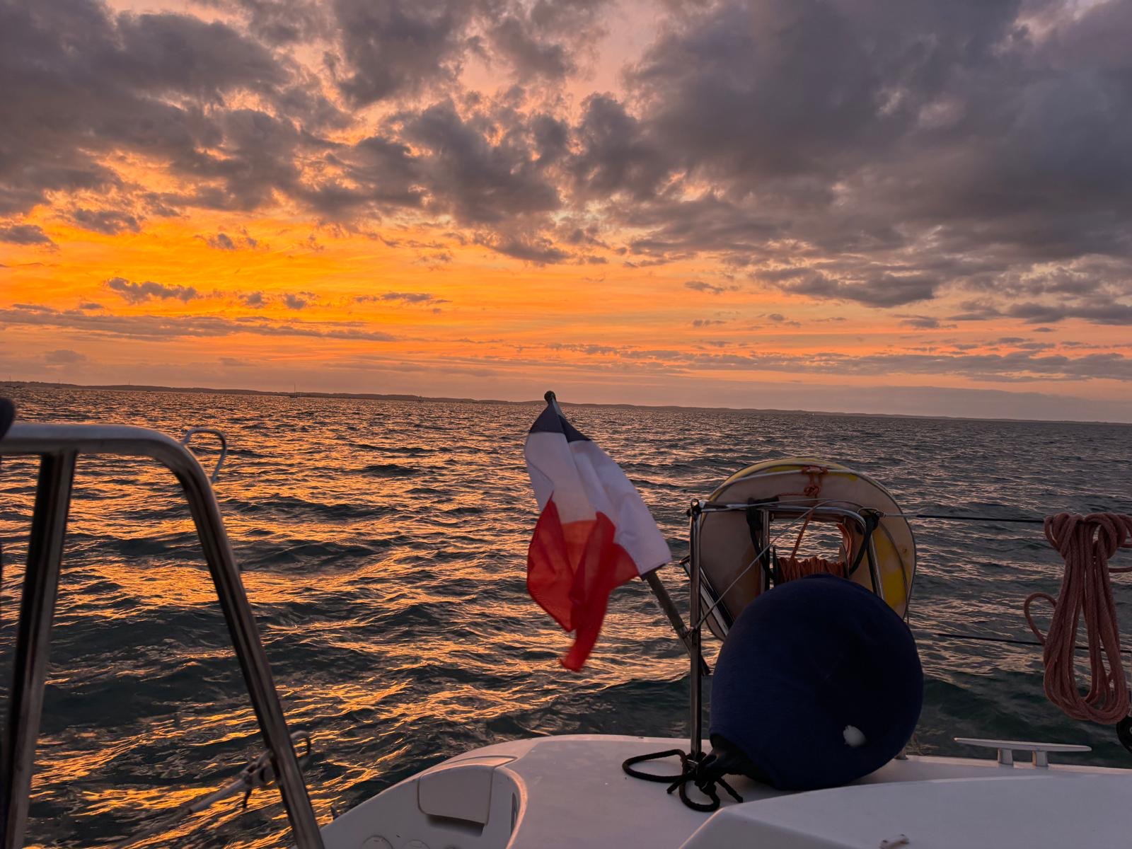 coucher de soleil sur le bassin d’Arcachon