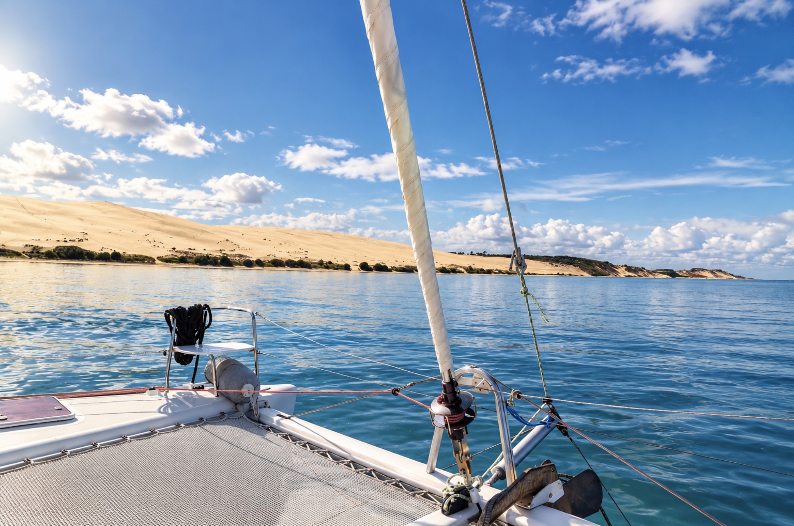 Faire du bateau sur le bassin d’Arcachon en septembre
